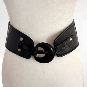 Vintage MAYLE leather and velvet belt size XS/S
